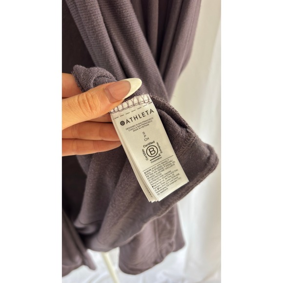 $90 Athleta Pranayama Restore Cardigan Sweater Lightweight Knit Women's Size S - Picture 5 of 7